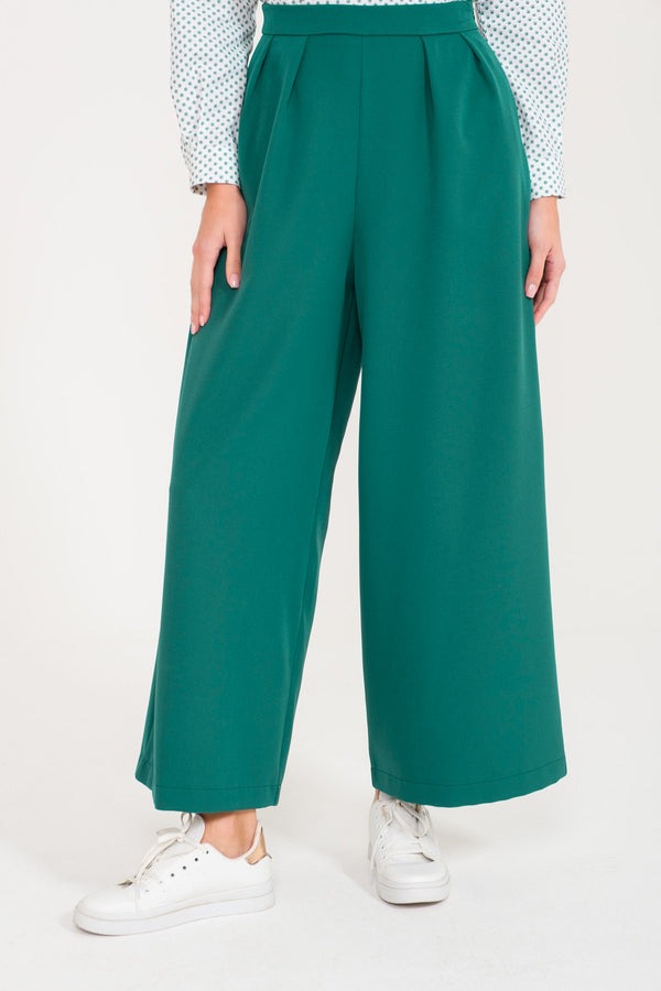 Greeny Krep Yeşil Pantolon